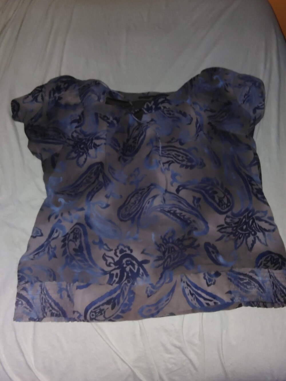 Paisley Short-Sleeve Blouse